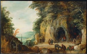 Munkenes eremitage i klipperne ... af Joos de (follower of) Momper