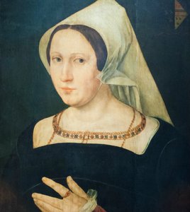 Anna van Spangen, Hustru til Adriaen van der Goes af Joos van (after) Cleve