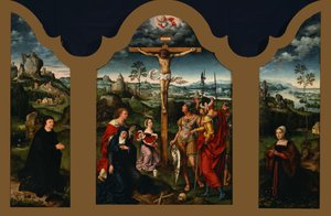 Triptykon: Kristi korsfæstelse af Joos van Cleve