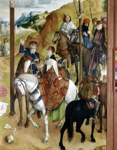 Triptykon af Korsfæstelsen af Gent af Joos van Gent (fl.1460 75)