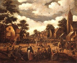 Landsbyscene af Joost Cornelisz