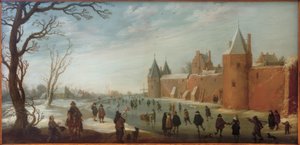 Skatere i voldgraven af Joost Cornelisz. Droochsloot