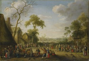 Landsbyscene, 1637 af Joost Cornelisz. Droochsloot