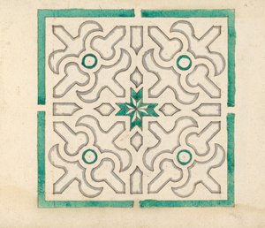 Album indeholdende 75 tegninger til Haveespalier & Parterres, ca. 1610-40. af Jorg Rurfinger