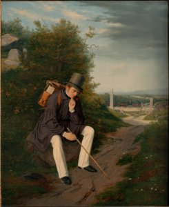 En kunstner hviler på en vandretur af Jorgen Roed