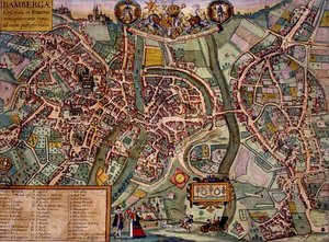 Kort over Bamberg, fra 