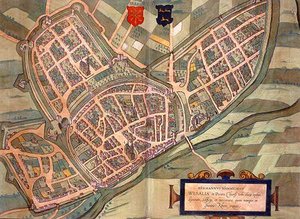 Kort over Wesel, fra 