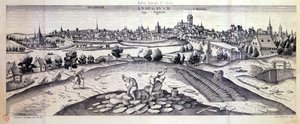 Et skiferbrud i Angers, 1561 af Joris Hoefnagel