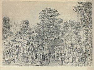 En bryllupsfest i Bermondsey, 1590, 1920 af Joris Hoefnagel