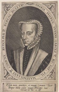 Georg Hoefnagel - Maria af Østrig, tysk-romersk kejserinde af Joris Hoefnagel