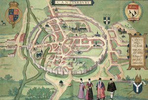 Kort over Canterbury, fra 