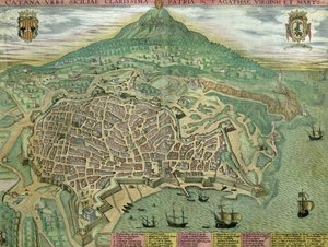 Kort over Catania, fra 