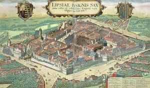 Kort over Leipzig, fra 