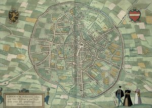 Kort over Louvain, fra 