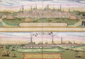 Kort over Lubeck og Hamborg, fra 