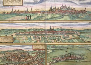 Kort over Nürnberg, Ulm og Saltzburg, fra 