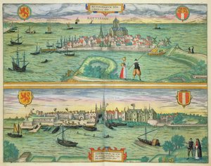 Kort over Rotterdam og Gouda, fra 