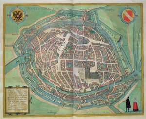 Kort over Strasbourg, fra 