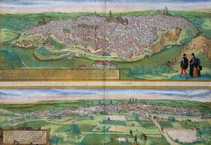 Kort over Toledo og Valladolid, fra 