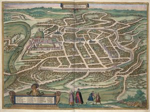 Kort over Vilnius, Litauen, fra 