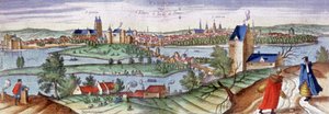 View of Tours, ca. 1561 (gravering) af Joris Hoefnagel