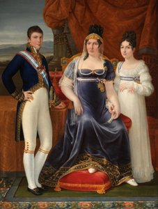 Spansk:  La reina de Etruria y sus hijos Dronningen af Etrurien og hendes børn