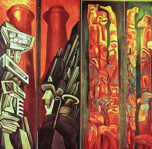 Dekorativt panel III, fra The Epic of American Civilization af José Clemente Orozco