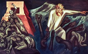 Afgang af Quetzalcoatl, fra The Epic of American CIvilization af José Clemente Orozco