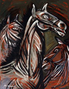 heste; Heste af José Clemente Orozco