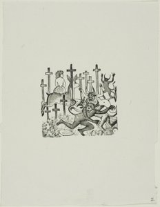 Djævle på kirkegården af José Guadalupe Posada