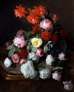 Stilleben med blomster af José María Bracho Murillo
