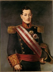 Portræt af Ildefonso Diez de Rivera, greve af Almodovar (1777-1846), spansk militær og politiker. Maleri af Jose Maria GALVAN Y CANDELA (1837-1899) 1800-tallet af José María Galván y Candela