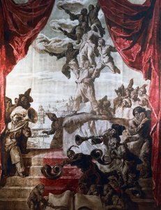 Udsmykning i balsalen på Hotel Wandel i Paris, det 20. århundrede (fresco)