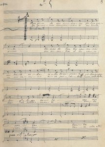 Originalt manuskript af romantik for tenor af zarzuela, "Alma de Dios", af Jose Serrano (1873-1941) af José Serrano