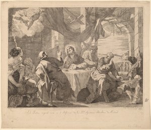 Nadveren i Emmaus af José del Castillo, after Mateo Cerezo the younger