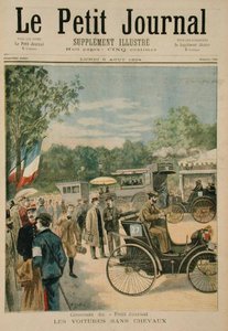 De hesteløse vogne, forside af Le Petit Journal, 6. august 1894