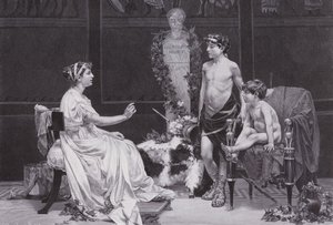 Cornelia, Gracchiernes mor (litho) af Jose Garnelo y Alda