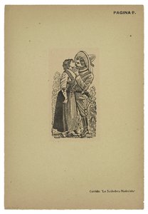En Maderista og hans elskede kysser farvel af José Guadalupe Posada