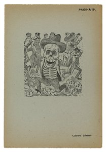 Calavera kriminel af José Guadalupe Posada