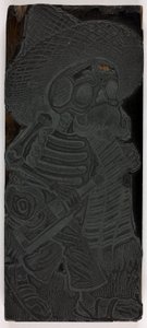 Trykblok til Massernes Calavera, nr. 2 af José Guadalupe Posada