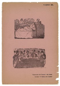 Adskillelse af krop og sjæl (gravering) af José Guadalupe Posada