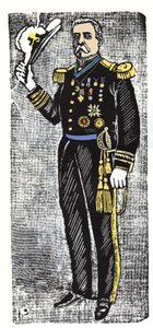 Den mexicanske revolution (1910-1920): Porfirio Diaz (1828-1915), præsident for Republikken Mexico. Xylografi af Jose Guadalupe Inn (1852-1913). af José Guadalupe Posada
