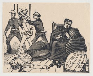Dobbeltmordet i Puente de los Gallos af José Guadalupe Posada
