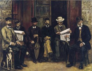Apotekets møde. 1934 (olie på lærred) af Jose Gutierrez Solana