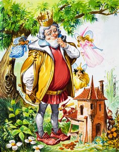 Kings with Fairies (gouache på papir)