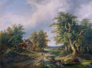 Gård på en skovvej af Josef Altenkopf