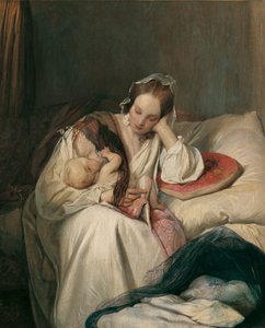 Moderkærlighed (kunstnerens kone med barn)