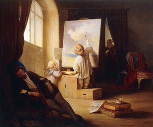 Den sovende maler; Den sovende maler, 1841