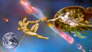JJM-recreate: Michelangelo_Adams skabelse+JWST af Josef Johann Michel