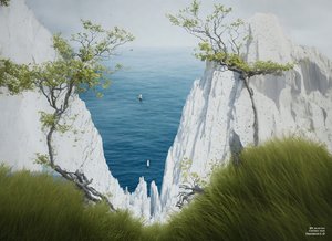 JJM genskaber Friedrich-C-D: Kridtklipper på Rügen (panorama)